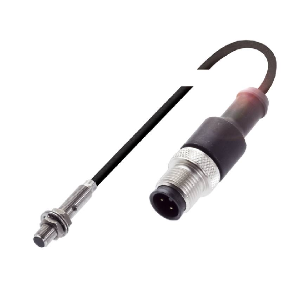 DPI M05 PNP NO P0.8mm noyé lg27mm Inox / M12 4P+C0.5m-Lire la description