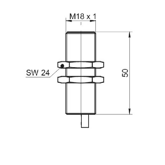 DPI M18 ANA 0-10Vdc P0-8mm quasi-noyé lg60(45)mm 12-36Vdc / Câble 2m-Lire la description