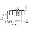 DPI M18 NPN NO P20mm non noyé lg63,5(32)mm Laiton 10-30Vdc / M12 4P