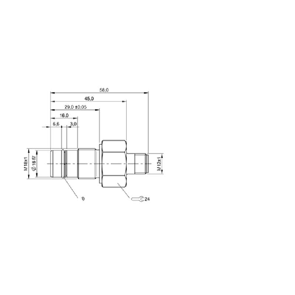 DPI HP M18 PNP NO P3mm noyé lg58mm Inox 500bar +80°C / M12 4P-Lire la description