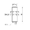 DPI M18 PNP NO P6mm noyé lg40mm Laiton 5-36Vdc F1 / Câble 2m