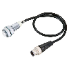 DPI M12 2 fils DC NO P7mm noyé Laiton / M12 4P+C0.3m