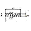 DPI M12 PNP NO P4mm noyé lg60(42)mm Laiton 10-30Vdc / Câble 10m PVC