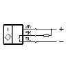 DPI Rect. NPN NO P2mm noyé 30x10.5x16.5mm 10-30Vdc / Câble 5m PVC