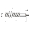 DPI M12 NPN NO P2mm noyé lg60(42)mm Laiton 10-30Vdc / Câble 2m PVC
