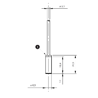 DPI D6,5 PNP NO P2mm noyé 20,3mm Inox / Câble 2m PVC-Lire la description