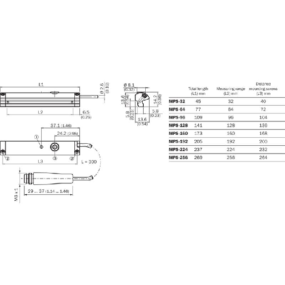 DPM Vérins rainures en T ANA P128mm 4-20mA/0-10V / M08 4P+C0.3m DPM Vérins rainures en T ANA P128mm 4-20mA/0-10V / M08 4P+C0.3m-Lire la description