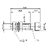 DPI M08 NPN NO P1,5mm noyé lg43(28,5)mm Inox 10-30Vdc / M12 4P