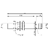 DPI M12 PNP NO P4mm noyé lg70(54.5)mm Laiton 10-30Vdc IP68 / M12 4P
