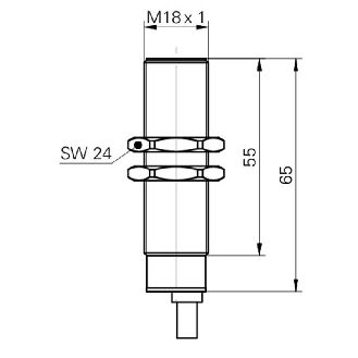 DPI M18 ANA 1-9Vdc P2-4mm noyé lg65mm 14-30Vdc / Câble 2m-Lire la description