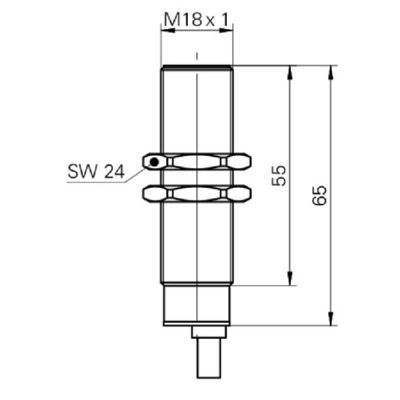 DPI M18 ANA 1-9Vdc P2-4mm noyé lg65mm 14-30Vdc / Câble 2m DPI M18 ANA 1-9Vdc P2-4mm noyé lg65mm 14-30Vdc / Câble 2m-Lire la description