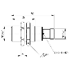 DPI M18 PNP NO P8mm noyé lg50(28)mm Inox 10-30Vdc / M12A 4P
