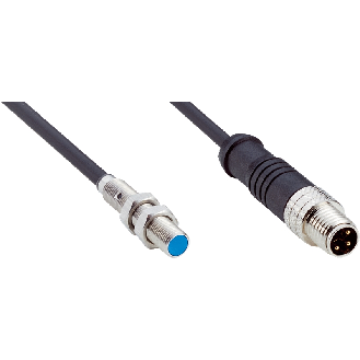 DPI M05 PNP NO P1.5mm noyé IO-Link 25(23)mm Inox / M08 3P+C0.2m PUR-Lire la description
