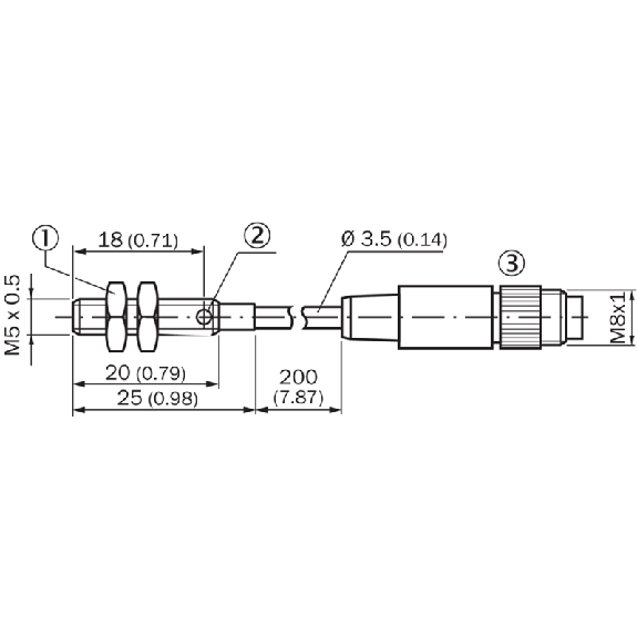 DPI M05 PNP NO P1.5mm noyé IO-Link 25(23)mm Inox / M08 3P+C0.2m PUR DPI M05 PNP NO P1.5mm noyé IO-Link 25(23)mm Inox / M08 3P+C0.2m PUR-Lire la description