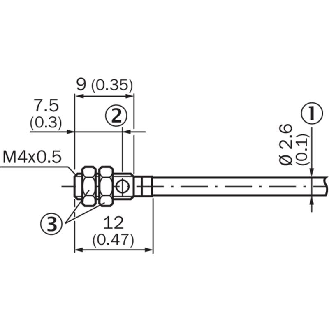 DPI M04 PNP NO P1mm noyé 12(9)mm Inox V2A 10-30Vdc / Câble 2m PUR-Lire la description