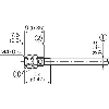 DPI M04 PNP NO P1mm noyé 12(9)mm Inox V2A 10-30Vdc / Câble 2m PUR