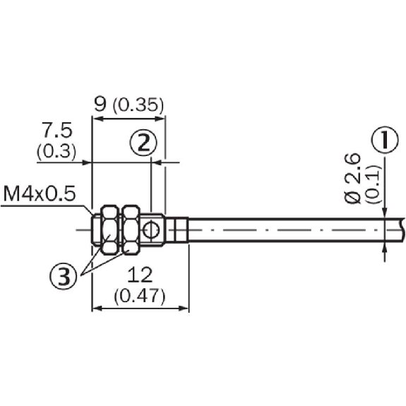 DPI M04 PNP NO P1mm noyé 12(9)mm Inox V2A 10-30Vdc / Câble 2m PUR-Lire la description