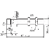 DPI M12 PNP NF P6mm noyé 60(41)mm Tout-Inox V4A 10-30Vdc / M12 4P