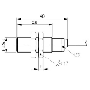 DPI M12 NPN NO P4mm noyé lg40(28)mm Inox 10-30Vdc / Câble 2m PVC