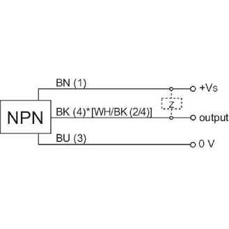 DPI M18 NPN NF P6mm noyé lg60(45)mm Laiton 5-36Vdc F1 / M12 4P-Lire la description