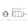 DPC M30 NPN NO P15mm noyé Pot. lg66.5mm PBT 10-30Vdc / Câble 2m PUR