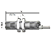 DPC M18 NPN NO+NF P5mm noyé 70mm PTFE 10-35Vdc / Câble 2m PVC