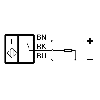 DPI M18 PNP NO P8mm noyé lg36mm Laiton 10-30Vdc IP67 / Câble 3m PUR-Lire la description