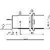 DPI M30 NPN NO P22mm quasi-noyé lg73.5(52)mm Laiton 10-30Vdc / M12 4P
