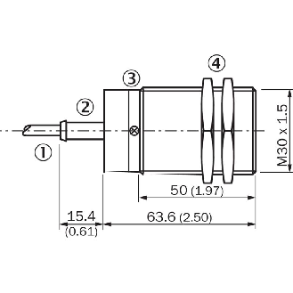 DPC M30 2 fils AC NO/NF P2-16mm noyé Pot. 20-265Vac / Câble 2m-Lire la description