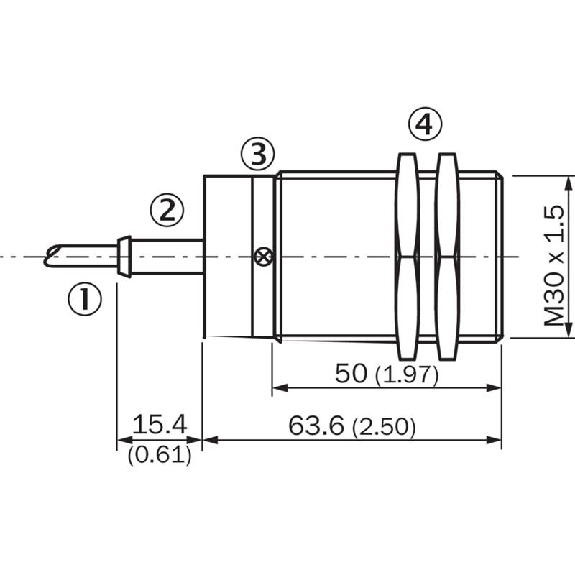 DPC M30 2 fils AC NO/NF P2-16mm noyé Pot. 20-265Vac / Câble 2m DPC M30 2 fils AC NO/NF P2-16mm noyé Pot. 20-265Vac / Câble 2m-Lire la description
