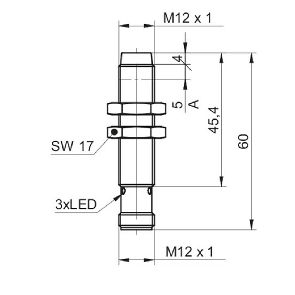DPI M12 NPN NO P10mm non noyé lg60(41,4)mm Laiton 6-36Vdc / M12 4P DPI M12 NPN NO P10mm non noyé lg60(41,4)mm Laiton 6-36Vdc / M12 4P-Lire la description