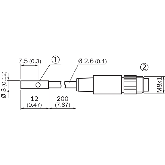 DPI D03 PNP NO P1mm noyé 12mm Inox / M08 3P+C0.2m-Lire la description