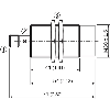 DPI M30 PNP NO P15mm non noyé lg71(41)mm Laiton 10-30Vdc / M12 4P