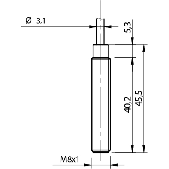 DPI M08 PNP NF P1,5mm noyé 45,5(40,2)mm Laiton 10-30Vdc Câble 10m DPI M08 PNP NF P1,5mm noyé 45,5(40,2)mm Laiton 10-30Vdc Câble 10m-Lire la description