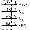 DPI M12 ANA 0-10V P0-2mm noyé 65(48)mm Laiton 15-30Vdc / M12 4P