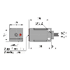 DPI Rect. NPN NO+NF P5mm noyé 17x17x31mm 10-30Vdc / Câble 2m PVC
