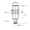 DPI M18 ANA 0-10Vdc PushPull P0-8mm noyé lg60(45)mm 12-36Vdc / M12 4P