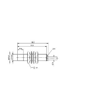 DPI M12 PNP NO P8mm non noyé lg53(40)mm Laiton 10-30V / Câble 5m PVC-Lire la description