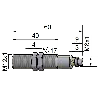DPI M12 PNP NO P2mm noyé 60(40)mm Inox 10-35Vdc / M08 3P