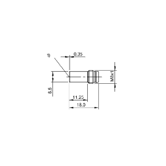 DPI D6,5 PNP NO P1,5mm noyé lg18(11,25)mm Inox 10-30Vdc / M08 3P-Lire la description