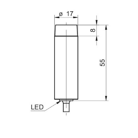 DPI D17 PNP NO P12mm non noyé lg56mm Inox 10-30Vdc WD / Câble 2m-Lire la description