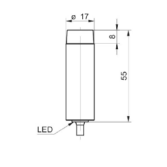 DPI D17 PNP NO P12mm non noyé lg56mm Inox 10-30Vdc WD / Câble 2m-Lire la description