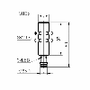 DPI M12 PNP NF P4mm noyé lg(37)50mm Laiton 10-30Vdc / M08 3P