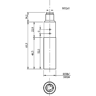 Cap.M18,PNP-NO+NF,M12 plug,Sch-LD-Lire la description