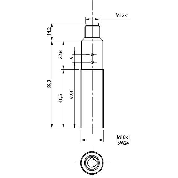 Cap.M18,PNP-NO+NF,M12 plug,Sch-LD-Lire la description
