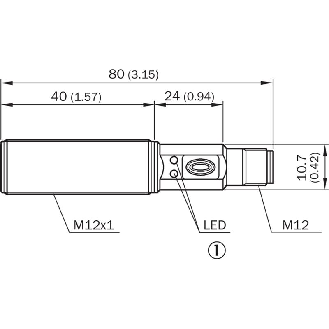 DPC M12 PNP/NPN NO/NF P0-8mm non noyé Teach Plast. 10-36Vdc / M12 4P-Lire la description