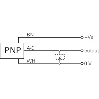 DPI M08 PNP NF P2mm noyé lg36(24)mm Laiton 10-30Vdc / M08 3P-Lire la description