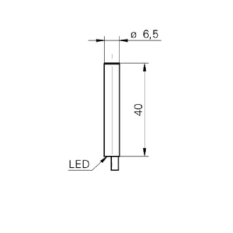 DPI D6,5 PNP NO P2mm noyé lg40mm 10-30Vdc / Câble 2m-Lire la description