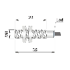 DPI M08 PNP NO P2mm noyé 35(28)mm Inox 6-30Vdc / Câble 2m PVC