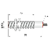 DPI Ex M12 NPN NF P2mm noyé lg55(42)mm 10-30Vdc / Câble 3m PVC